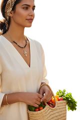 Brand New Layered Cross Necklace for Women, Gold Tone Multi Strand Chain with Black Beads and Clear Rhinestone Pendant, WN59