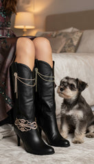 Brand New Women Gold Boot Chain Shoe Bracelet Anklet Fancy Flower Charm 2PCS BC92