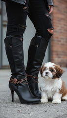 Brand New Women Bronze Color Metal Boot Chain 2PCS Bracelet Anklet Skeleton Skull Charm SET BC101