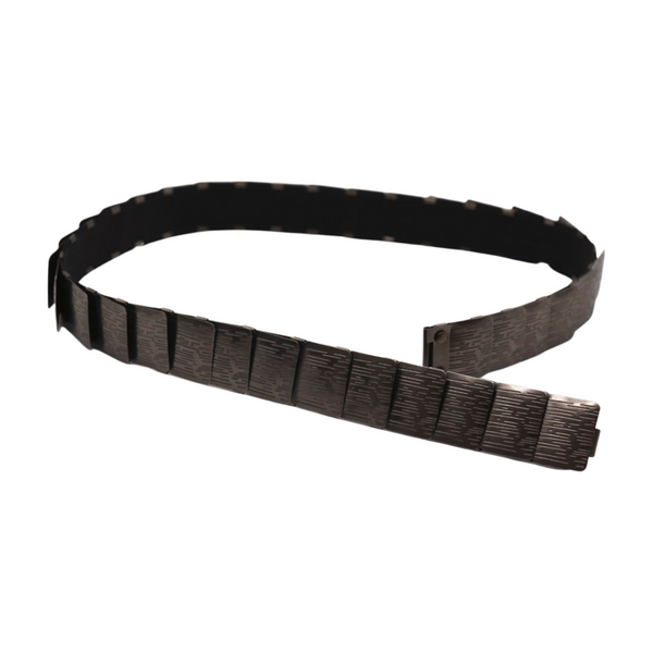 Brand New Women Pewter Black Color Metal Elastic Waistband Skinny Belt Size S M