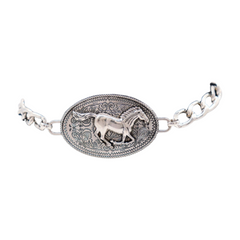 Brand New Women 2PCS Silver Metal Boot Chain Bracelet Shoe Anklet Rodeo Horse Charm Set Fashion Jewelry Concho - A PAIR     BC19