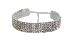 Silver Metal Boot Chain Bracelet Shoe Bling Rhinestones Charm
