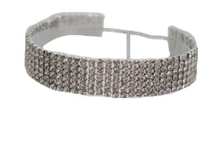 Silver Metal Boot Chain Bracelet Shoe Bling Rhinestones Charm