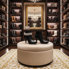 Brand New NEW Women Silver Metal Chain Boot Bracelet Anklet Shoe Flowers Charm Evening SET BC108