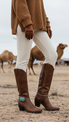 Brand New Women Silver Metal Chain Western Boot Bracelet Anklets Shoe Turquoise Blue Charm BC85