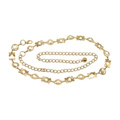 Gold Metal Fashion Belt Star Charm Beads Fit Size S M L