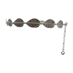 Silver Metal Chain Fashion Belt Leaf Charms S M