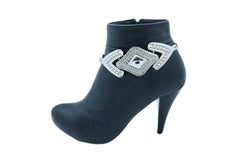 Brand New Women Silver Metal Boot Chain Bracelet Shoe Anklet Arrowhead Charm SET BC165