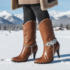 Brand New Women Silver Metal Boot Chain Bracelet Shoe Anklet Arrowhead Charm SET BC165