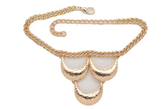 Brand New Women Gold Metal Boot Chain Bracelet Shoe Anklet Moon Charm SET BC189