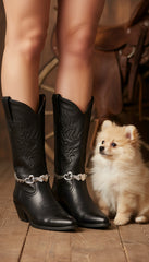 Brand New Women Silver Metal Chain Boots Bracelet Shoe Heart Love Charm Winter Anklet SET BC109