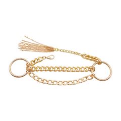 Gold Chain Boot Bracelet Shoe Circle Under Charm Tassel