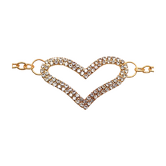 Gold Metal Chain Boot Bracelet Shoe Heart Charm