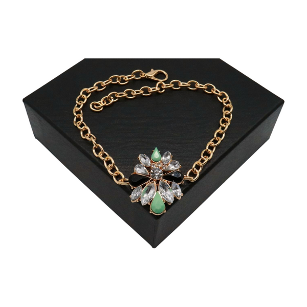 Women Gold Metal Boot Chain Bracelet Shoe Bling Star Charm