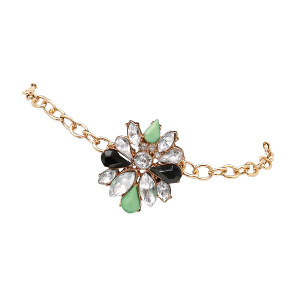 Women Gold Metal Boot Chain Bracelet Shoe Bling Star Charm