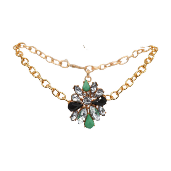 Women Gold Metal Boot Chain Bracelet Shoe Bling Star Charm