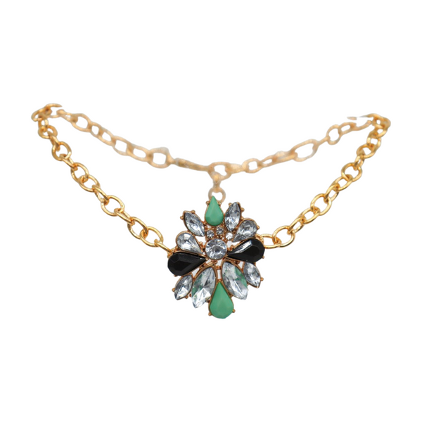 Women Gold Metal Boot Chain Bracelet Shoe Bling Star Charm