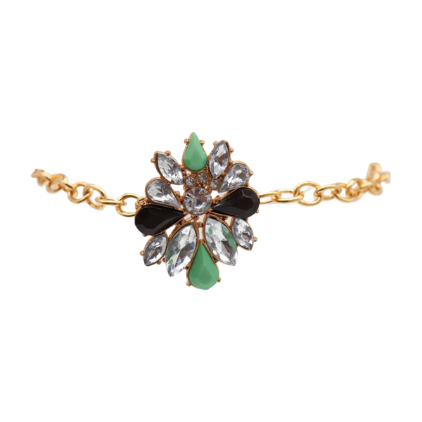 Women Gold Metal Boot Chain Bracelet Shoe Bling Star Charm