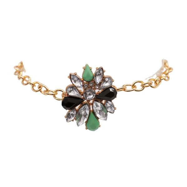 Women Gold Metal Boot Chain Bracelet Shoe Bling Star Charm