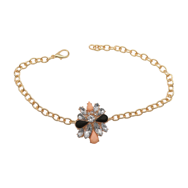 Women Gold Metal Boot Chain Bracelet Shoe Silver Star Charm
