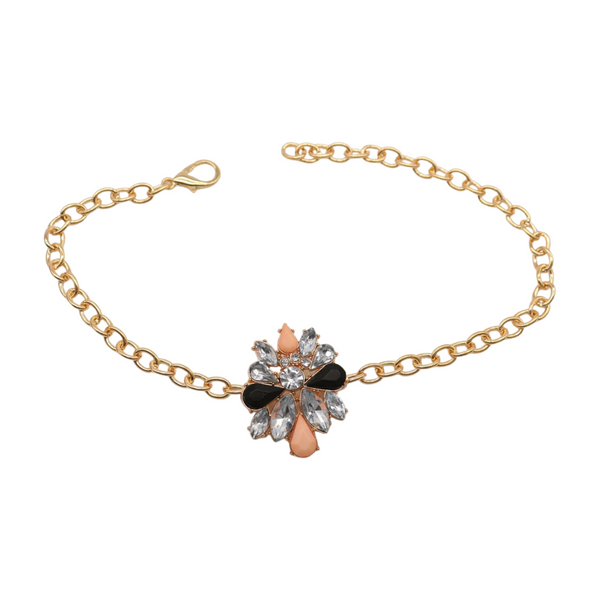 Women Gold Metal Boot Chain Bracelet Shoe Silver Star Charm