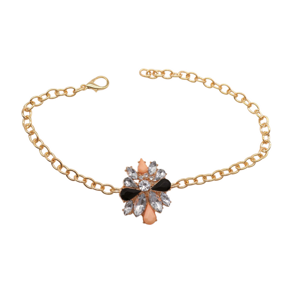 Women Gold Metal Boot Chain Bracelet Shoe Silver Star Charm