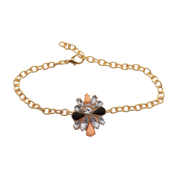 Women Gold Metal Boot Chain Bracelet Shoe Silver Star Charm