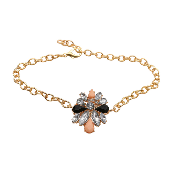 Women Gold Metal Boot Chain Bracelet Shoe Silver Star Charm