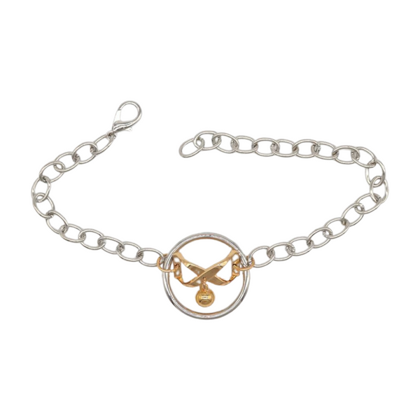 Women Silver Metal Chain Boot Bracelet Shoe Infinity Bow Charm