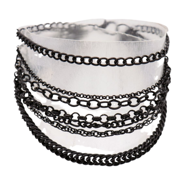 Brand New Women Black Metal Chain Boot Bracelet Anklet Shoe Wave Charm Texas Western Style