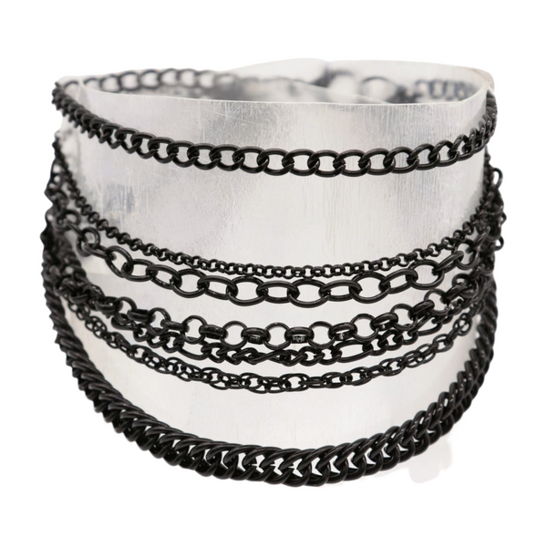 Brand New Women Black Metal Chain Boot Bracelet Anklet Shoe Wave Charm Texas Western Style