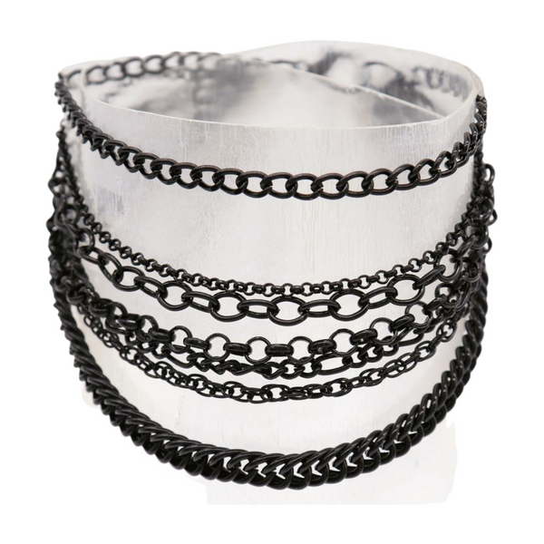 Brand New Women Black Metal Chain Boot Bracelet Anklet Shoe Wave Charm Texas Western Style