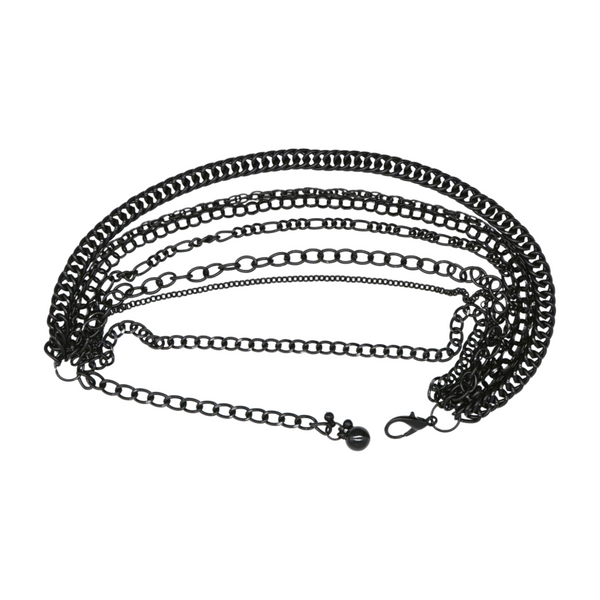 Brand New Women Black Metal Chain Boot Bracelet Anklet Shoe Wave Charm Texas Western Style