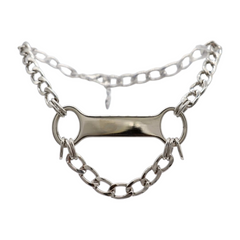 Brand New Women Silver Metal Boot Chain Bracelets Shoe Anklet Bone Shaped Charm Set 2PCS BC996