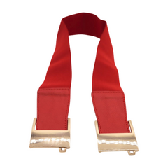 Brand New Women Red Elastic Waistband Fashion Belt Rectangle Gold Metal Buckle Size S M - WB6