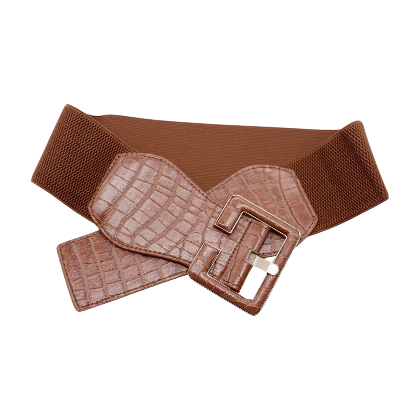9691 Brown Waist Belt Women Girdle Belts Fashion Elastic Stretchy Women Brown Special Designer Luxury Belt Elastic Waistband  main image 3