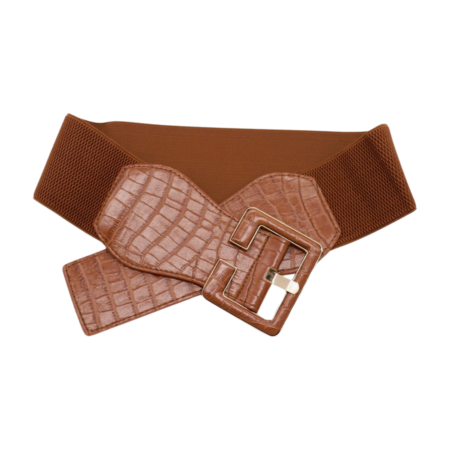 women's stretch belt for dresses New Women Brown Wide Elastic Band Fashion Belt Hip High Waist Big Squa – alwaystyle4you