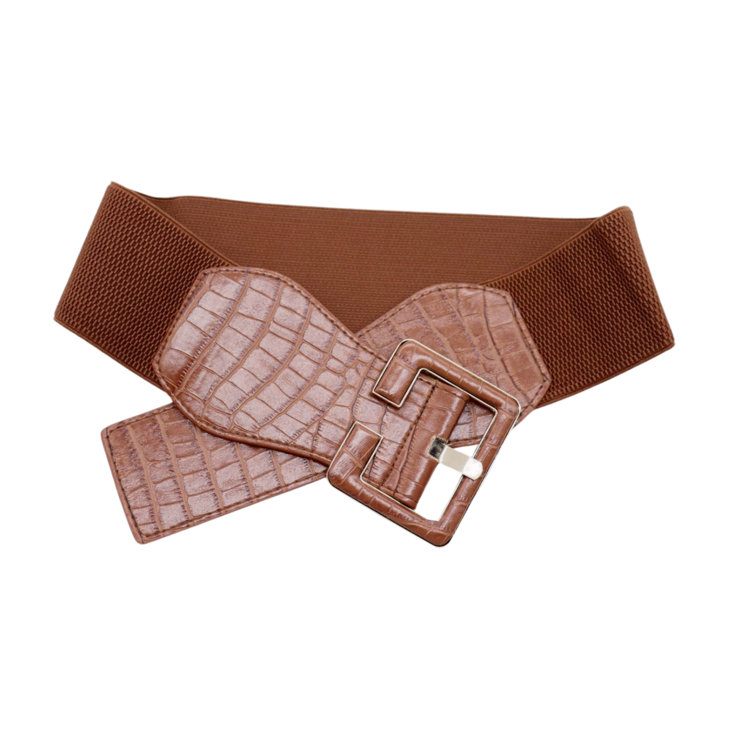 New Women Brown Wide Elastic Band Fashion Belt Hip High Waist Big Squa –  alwaystyle4you