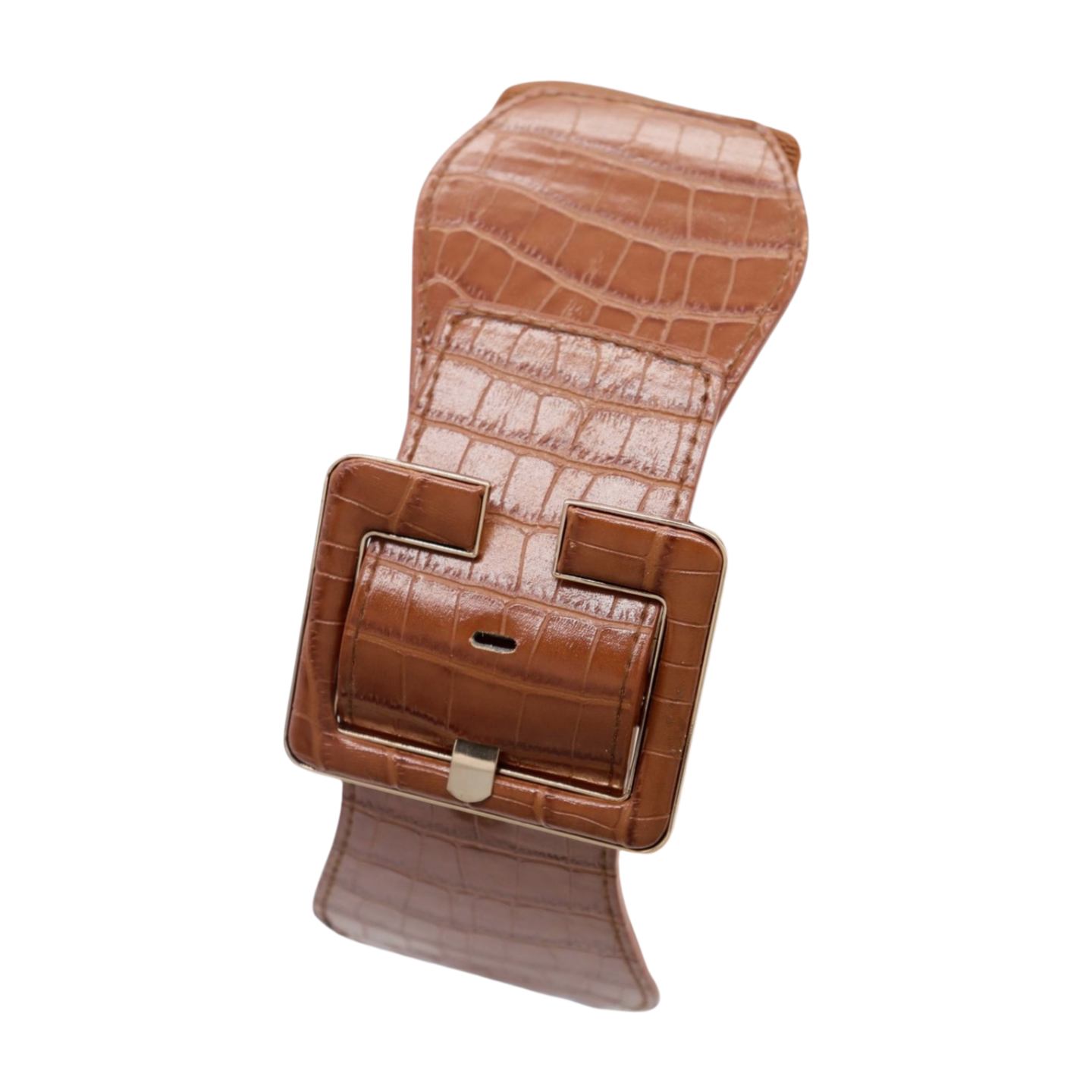 New Women Brown Wide Elastic Band Fashion Belt Hip High  display picture 3