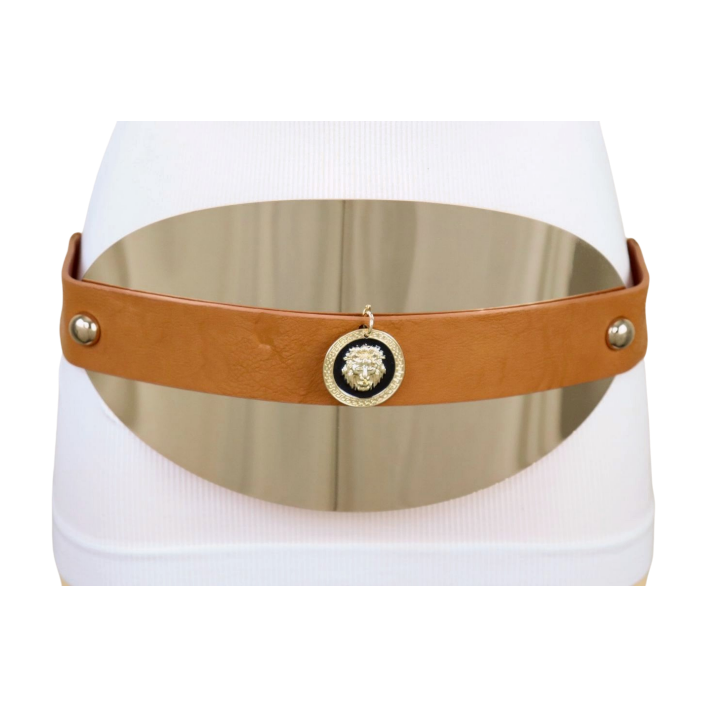 brown elastic belt