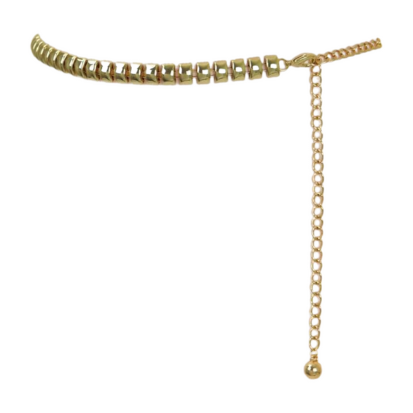 Brand New Women Gold Metal Chain Belt Square Charm S M