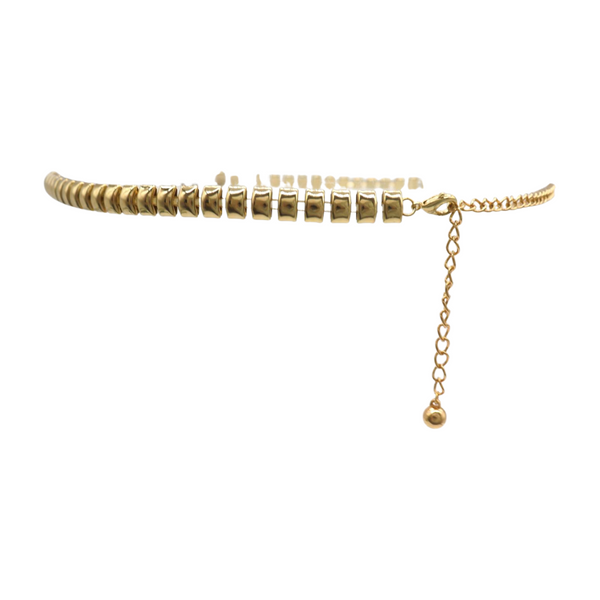 Brand New Women Gold Metal Chain Belt Square Charm S M