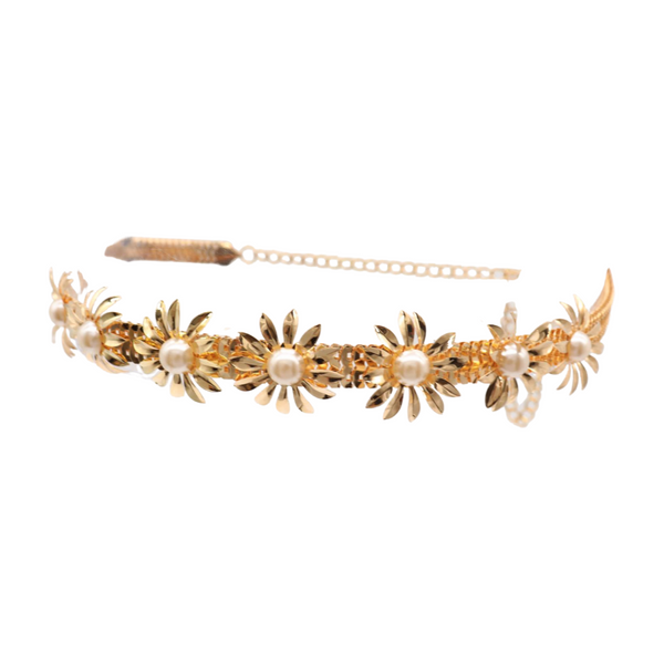 Brand New Women Gold Metal Waistband Fashion Belt Flower Charms S M