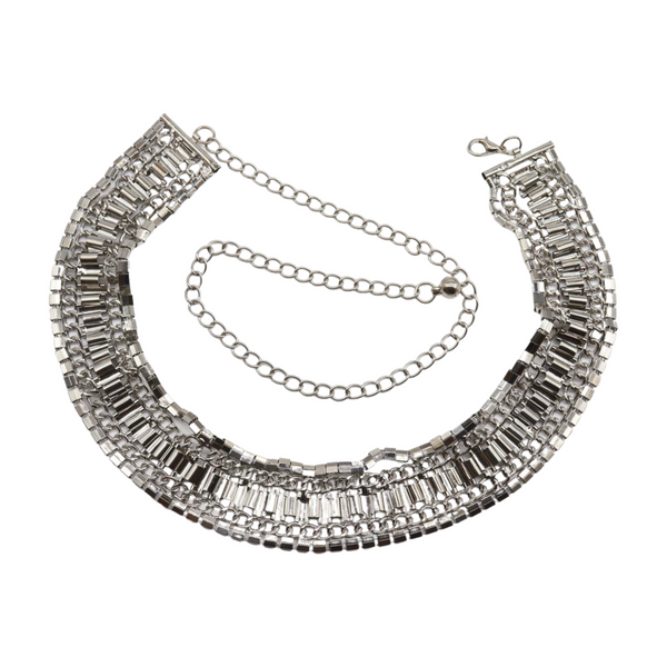 Brand New Women Silver Metal Chain Fashion Belt Size S M L