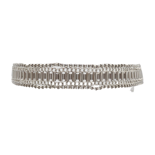 Brand New Women Silver Metal Chain Fashion Belt Size S M L