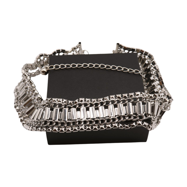 Brand New Women Silver Metal Chain Fashion Belt Size S M L