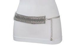Silver Metal Chain Fashion Belt Size S M L