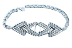 Brand New Women Silver Metal Boot Chain Bracelet Shoe Anklet Wide Arrow Charm SET BC137
