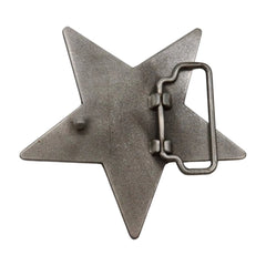 Men Women Belt Buckle Silver Metal Western Fashion Red Texas Lone Star TX Casual