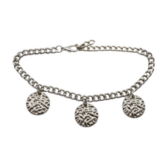 Brand New Women Silver Metal Boot Chain Bracelets Anklet Shoe Circle Charm Fashion Jewelry SET  BC116